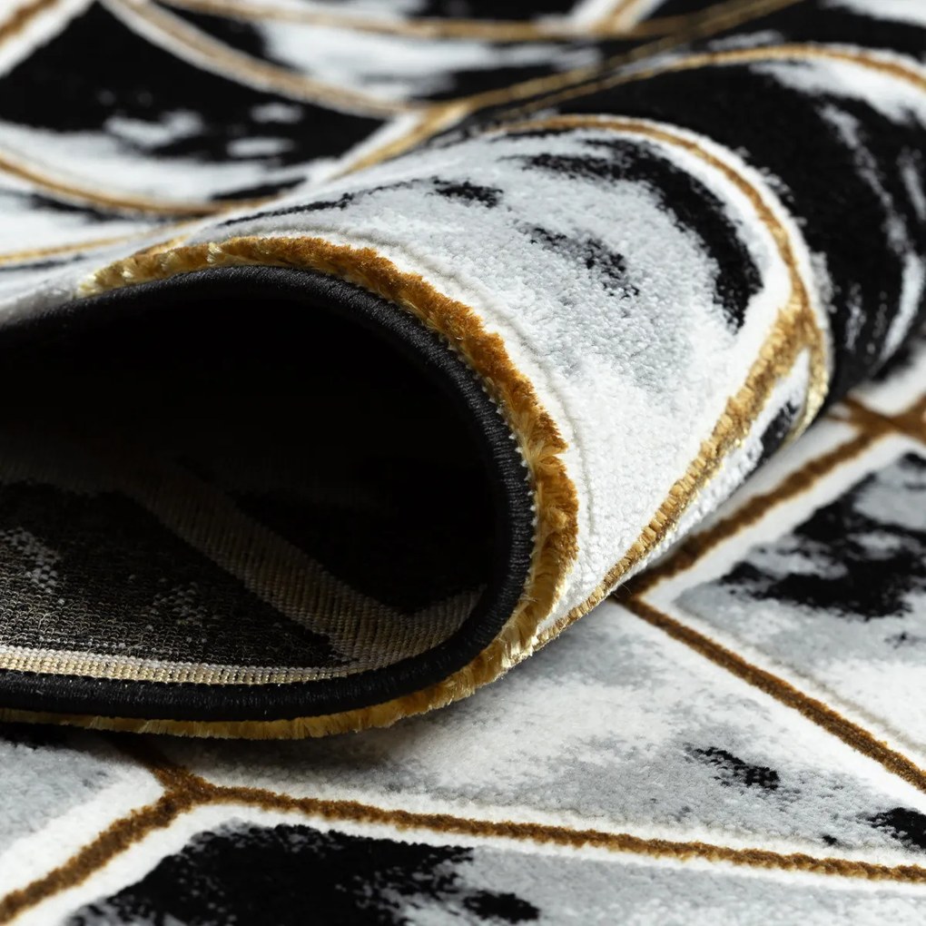 Kusový koberec Allure 1966 black/gold, 140x190, žltá, kancelária, Dywany Łuszczów