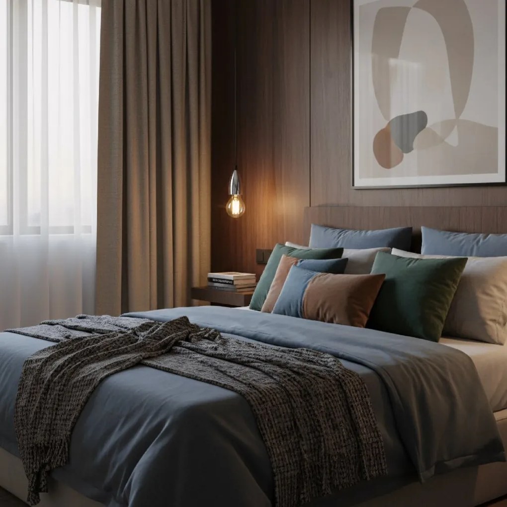 Toolight Toolight, stropná lampa závesná 1xE27, APP358-1CP, chróm, OSW-08424