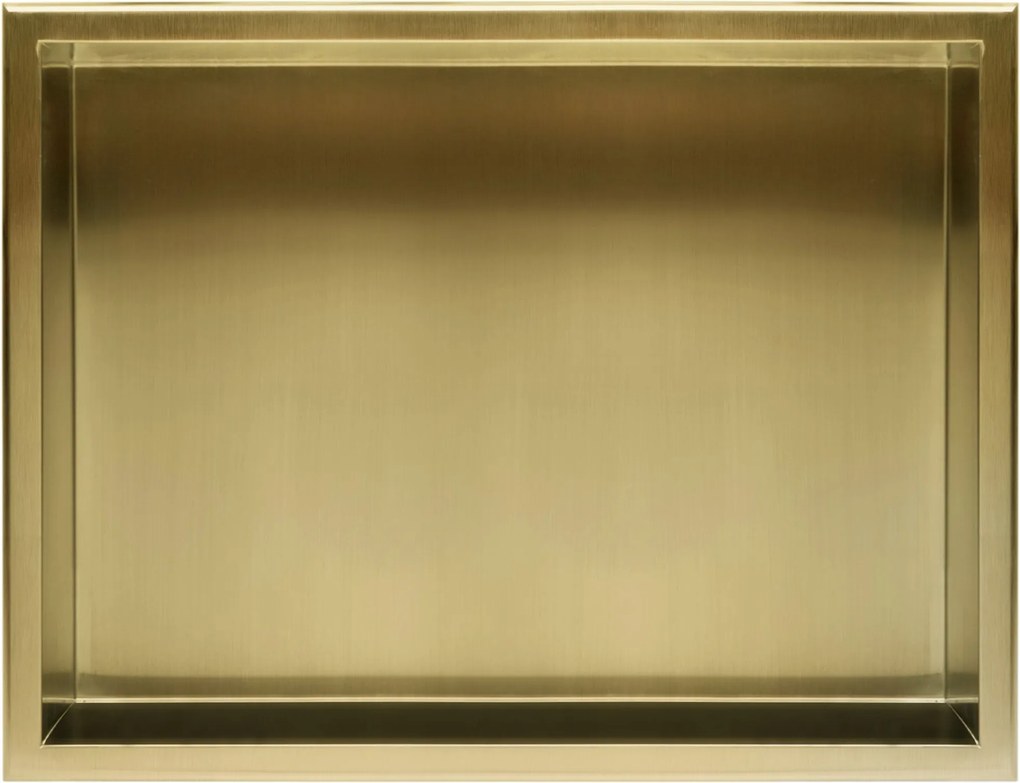 Rea Rea, oceľová kúpeľňová polička 45x30 cm, zlatá matná, REA-05607