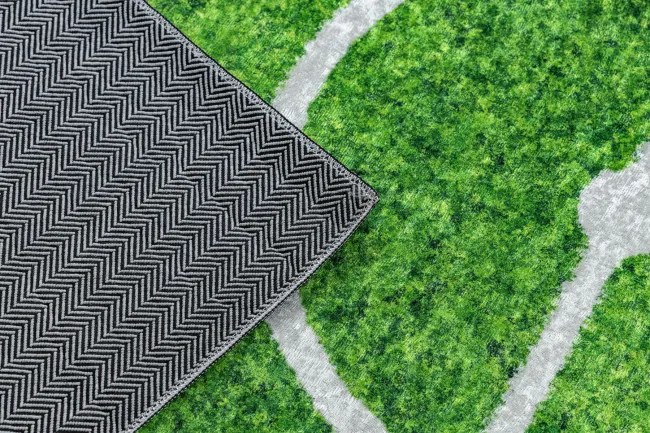 Detský koberec protišmykový BAMBINO 58690 futbalové ihrisko, zelený