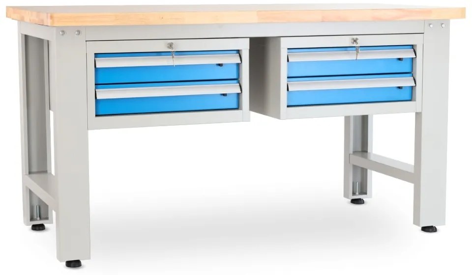 Dielenský stôl Solid OAK-22, 150 cm, 2 závesné boxy, dub