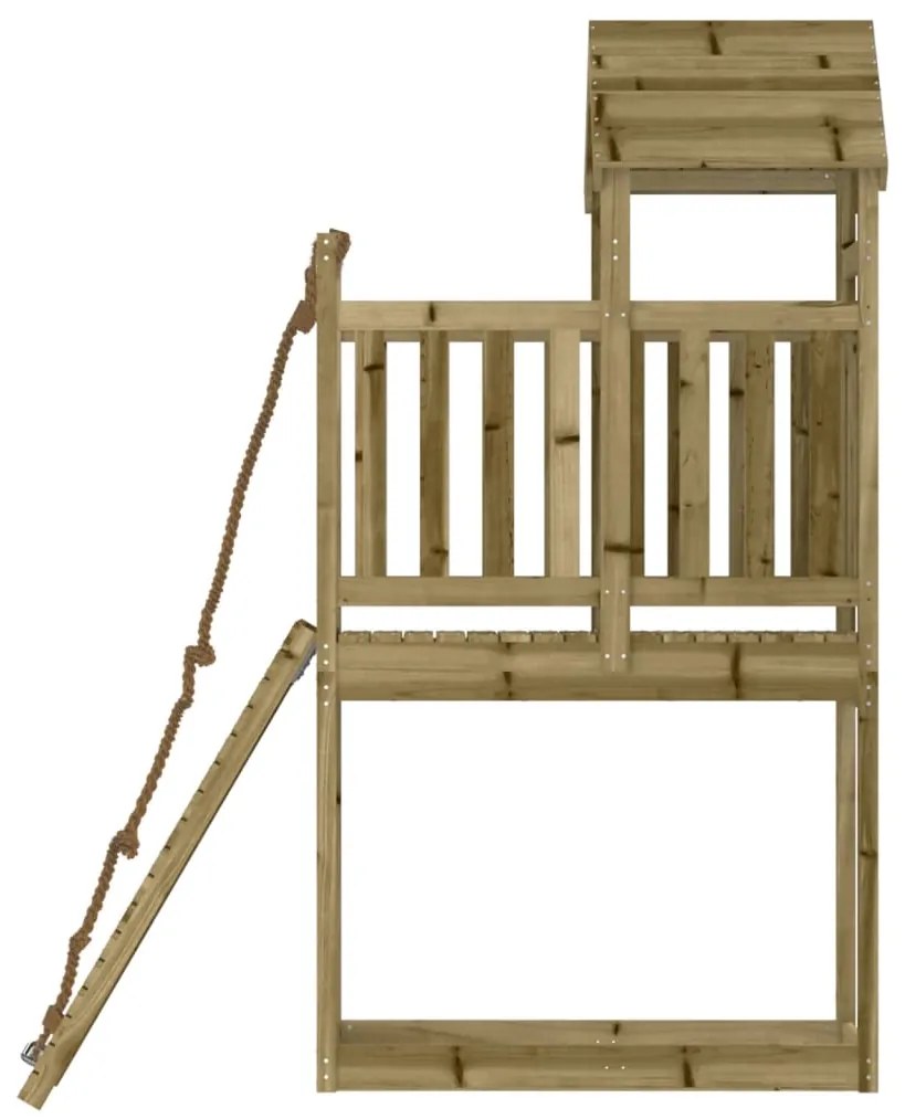 Hrací domček s lezeckou stenou impregnované drevo borovica