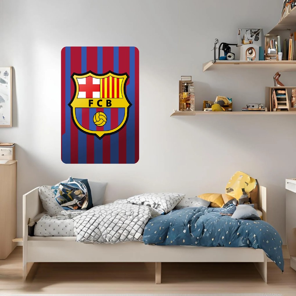 60x90cm FC Barcelona - textilná nálepka na stenu