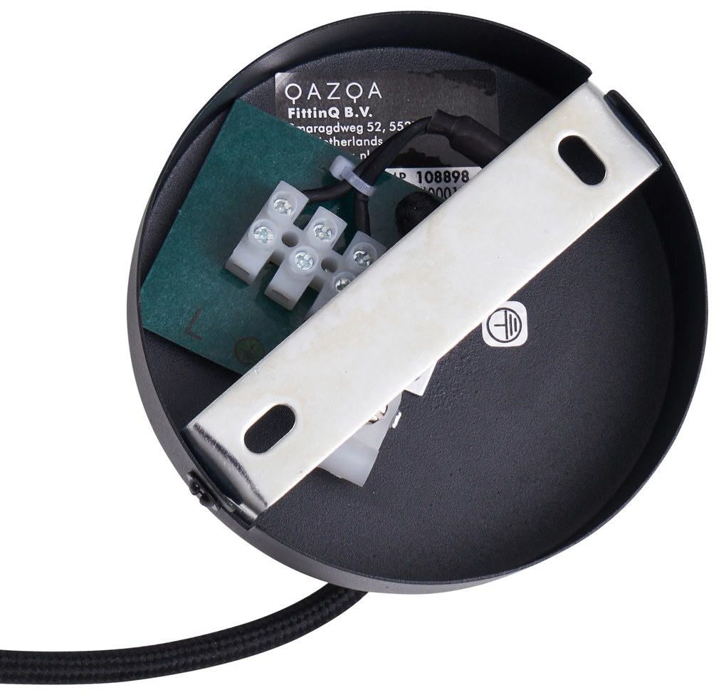 Japonská závesná lampa čierna s bambusom - Kea