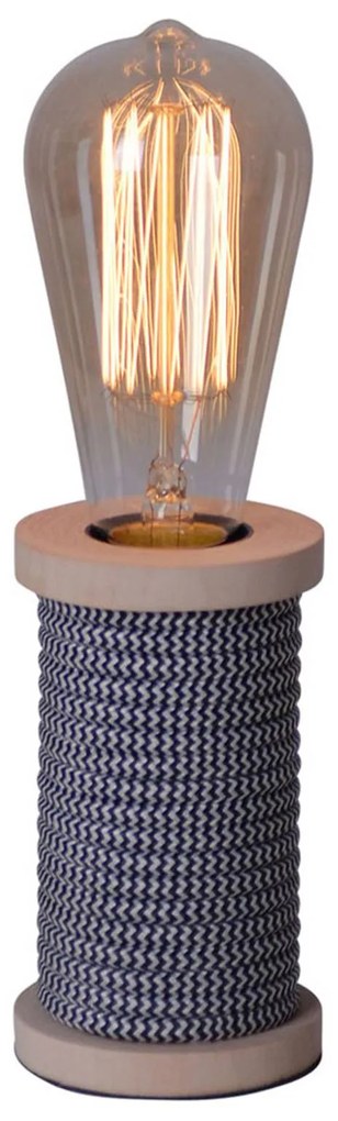 Stolná lampa Max s dreveným podstavcom antracit