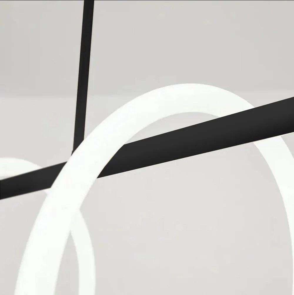 Toolight Toolight, LED závesné svietidlo 120 cm 60W APP853-CP LONG BLACK, čierna-biela, OSW-04030