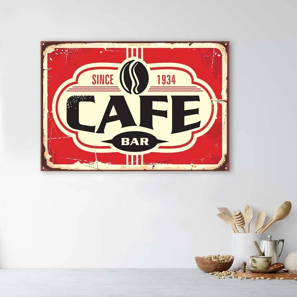 Gario Obraz na plátne Ceduľa retro kaviareň Rozmery: 60 x 40 cm