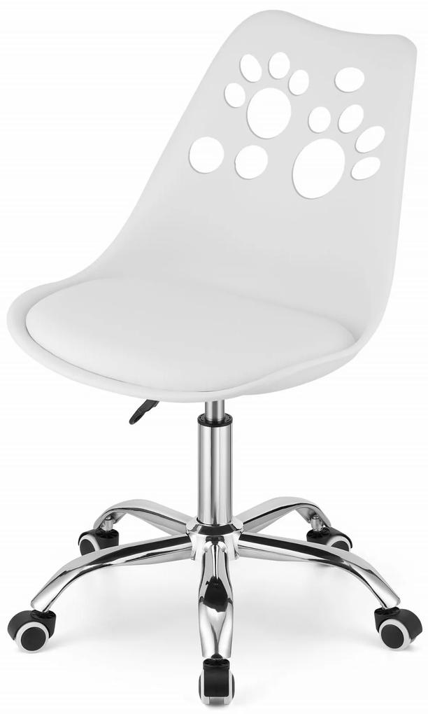 Biela kancelárska stolička PRINT