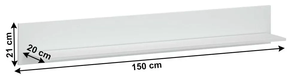 Polica 150, biela, LINDY