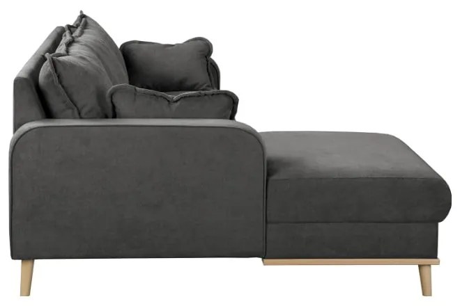 Tmavosivá rohová pohovka (ľavý roh) Beata - Ropez