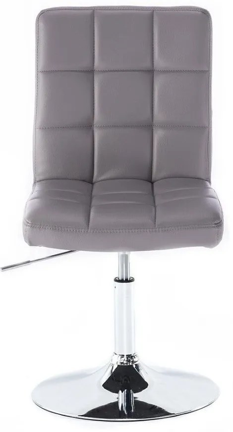 LuxuryForm DESIGN Stolička TOLEDO na striebornom tanieri - šedá