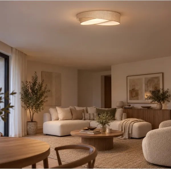 BRILAGI - LED stmievateľné svietidlo VELVET TWIST LED/36W/230V CCT pr. 65 cm WT béžová + diaľkové ovládanie