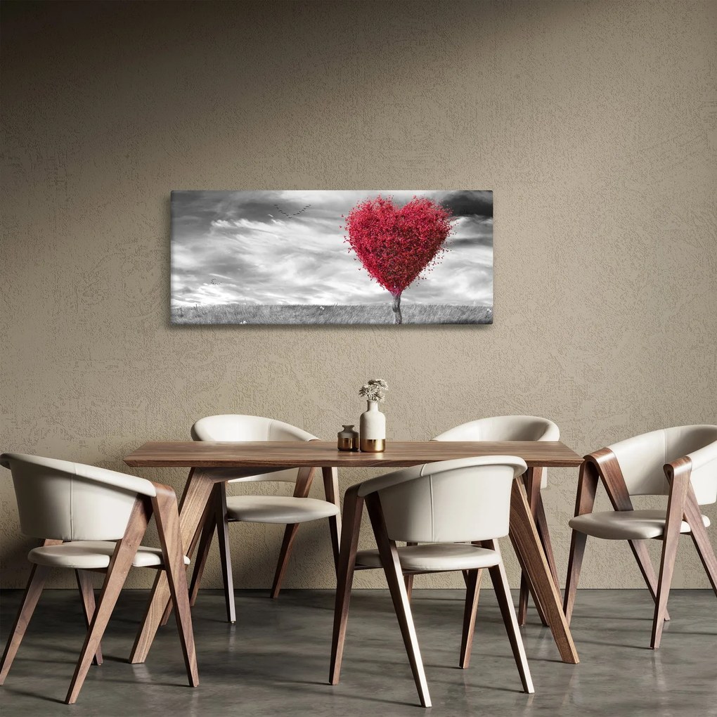 Obraz - Srdce korunou stromu (120x50 cm)