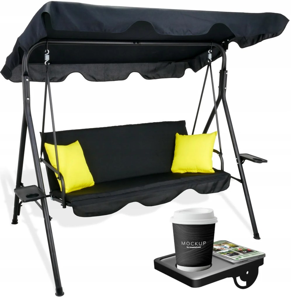 Záhradná hojdačka TRAPPIN A čierna