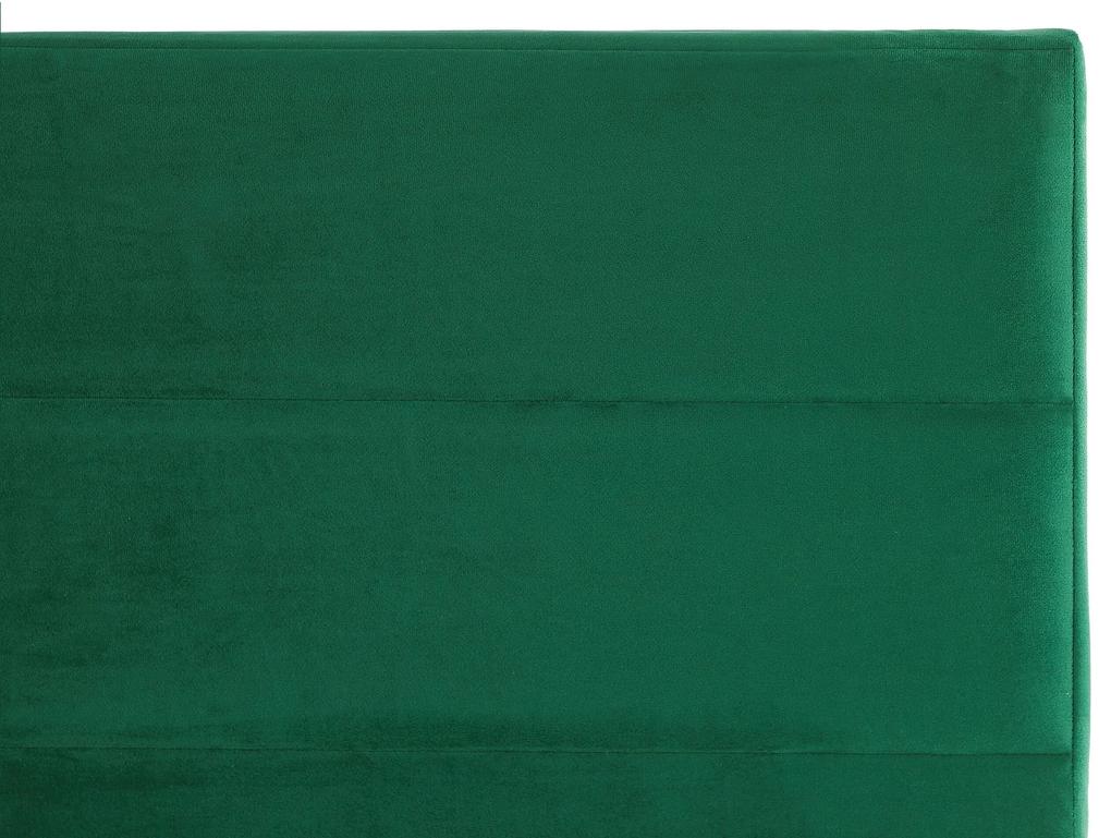 Zamatová posteľ 180 x 200 cm zelená BELLOU Beliani