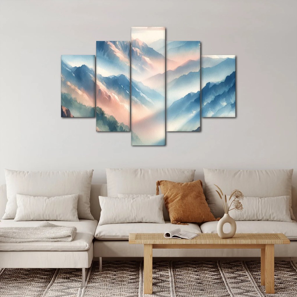 Obraz - Akvarelové hory (150x105 cm)
