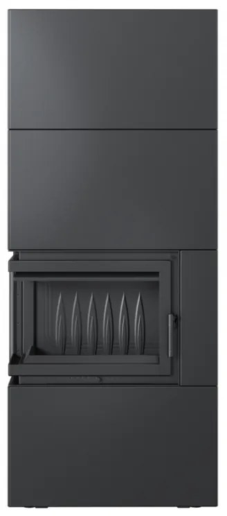 Modulárny krb SIMPLE 8 BOX čierny ľavé presklenie