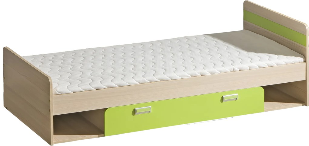 DL Detská posteľ LUCAS L13 - fialová/zelená Farba: Zelená