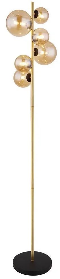 Globo 56135-6S - LED Stojacia lampa RIHA 6xG9/3W/230V mosadz