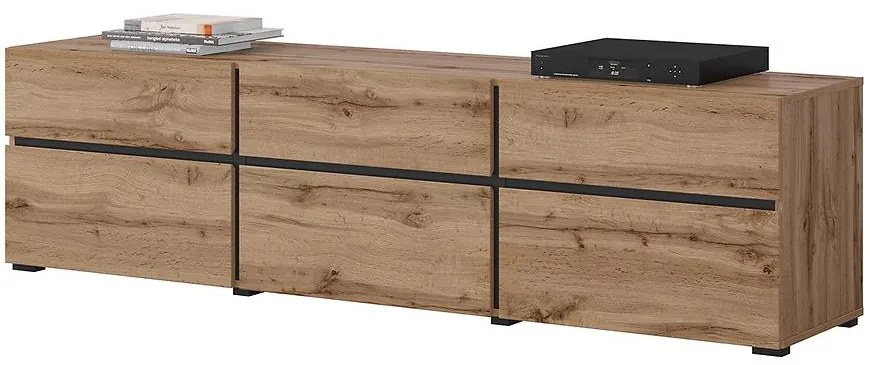 TV stolík Cross  3k3s Dub Wotan/Čierna 41