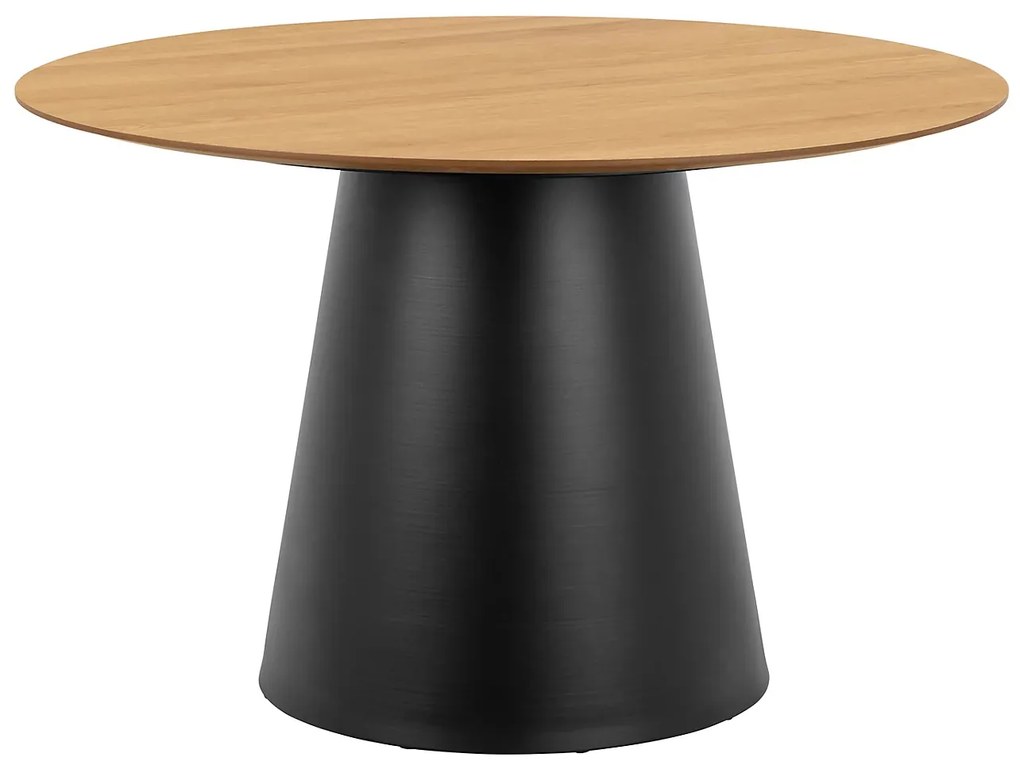 Okrúhly jedálenský stôl Soli 120 cm dub prírodný/čierny
