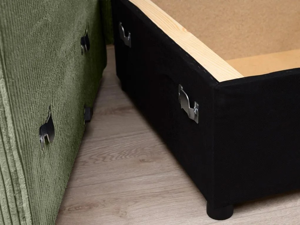 Mentolová rohová pohovka SMART COSARO, obojstranná + 2 vankúšiky ZDARMA