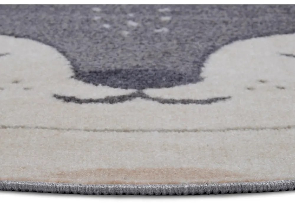 Sivý detský koberec ø 140 cm Fox – Hanse Home