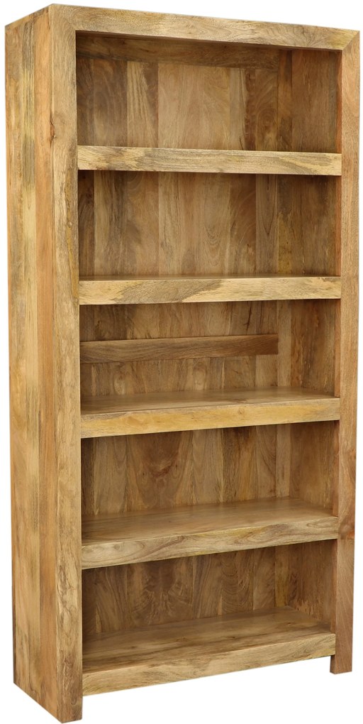 furniture-nabytek.cz - Knižnica do obývačky 90x180x35 z masívu mango