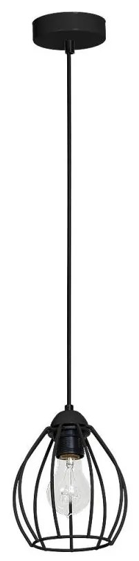 Luster STAR 1xE27/60W/230V čierny