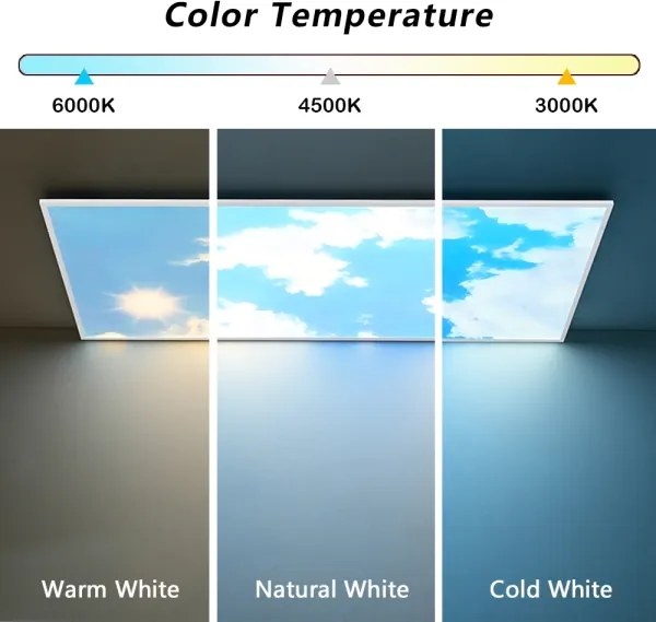 BRILAGI - LED stmievateľné stropné svietidlo SLIMFRAME SKY LED/80W/230V 120x60 cm + diaľkové ovládanie