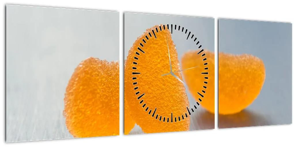 Obraz mandarínok (s hodinami) (90x30 cm)