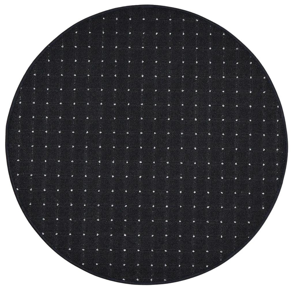 Condor Carpets Kusový koberec Udinese antracit guľatý - 100x100 (priemer) kruh cm