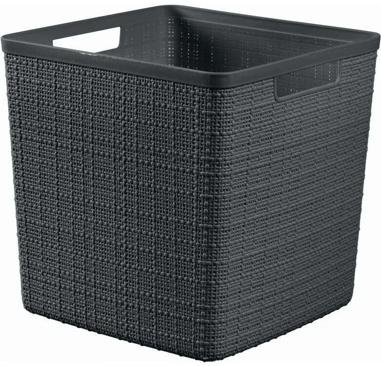 CURVER JUTE 17L Košík kocka 28 x 28 x 27 cm, tmavo sivý 01906-G44