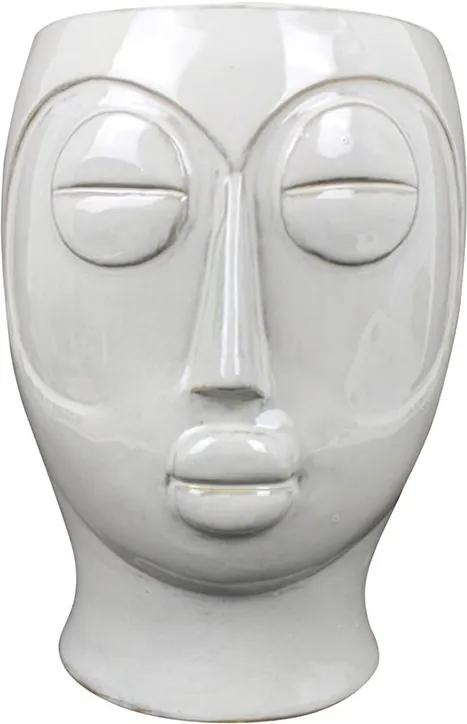 PRESENT TIME Sada 3 ks Biely kvetináč Mask 18,5 × 16 × 22,2 cm