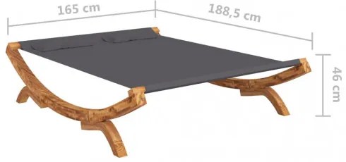 vidaXL Hojdacia sieť 165x188,5x46 cm masívny smrek antracitová-