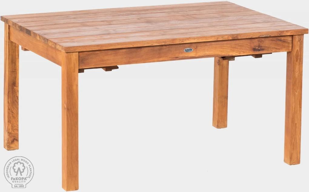 FaKOPA s. r. o. GIOVANNI 210-150x100cm - rozkladací stôl z teaku, teak