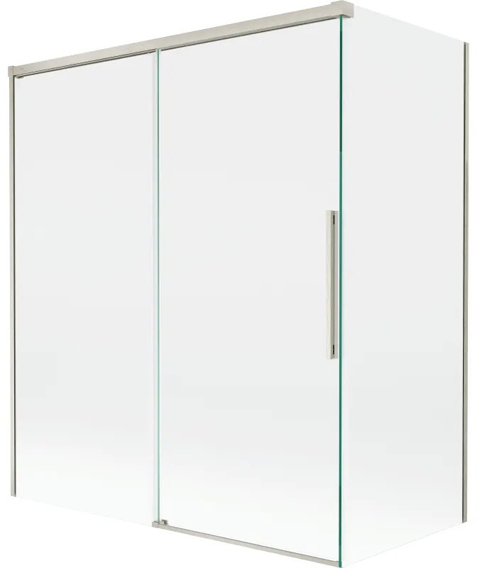 Mexen Rox, 2-krídlová posuvná vaňová zástena 140 + 70 x 150 cm, 8mm číre sklo, oceľový profil, 8C9-140-070-97-00