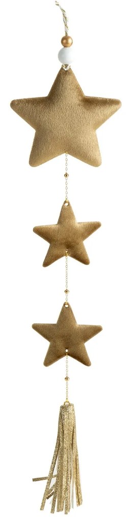 VIANOČNÁ DEKORÁCIA GOLD STAR SADA 12KS 9X47 CM ZLATÁ