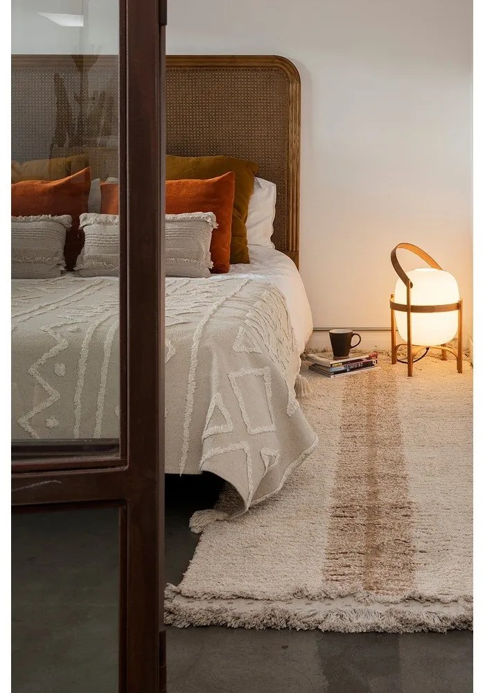 Biely prateľný ručne tkaný bavlnený koberec 120x160 cm Tribu Natural – Lorena Canals