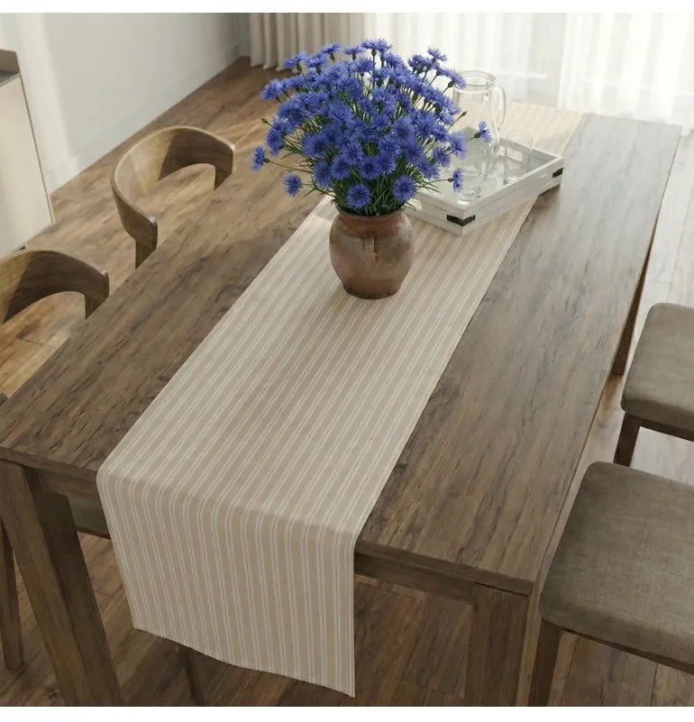 Behúň na stôl krémový Damal 34x180 cm EMI