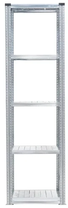 Policový kovový regál TRANSFORM, základná sekcia, 2500x600x800 mm