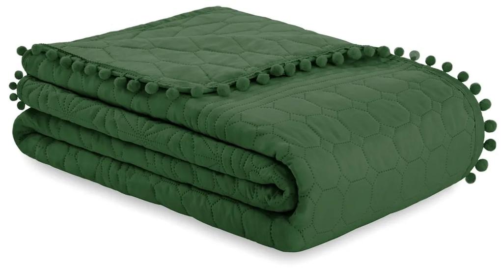 Prikrývka na posteľ AmeliaHome Meadore Aj fľaškovo zelený, velikost 170x270