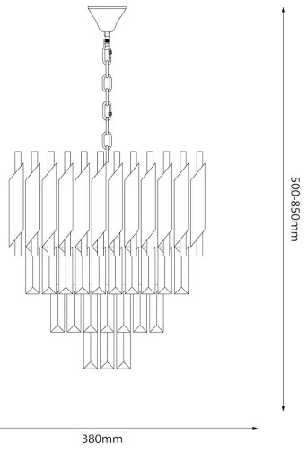 Luster na reťazi CRISTAL 5xE14/40W/230V zlatá/čierna