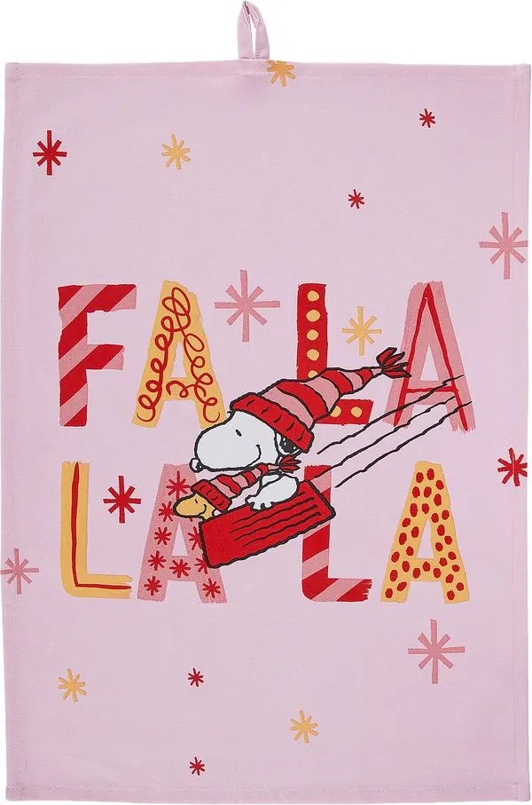 PEANUTS Utierka "FaLaLaLa" - sv. ružová