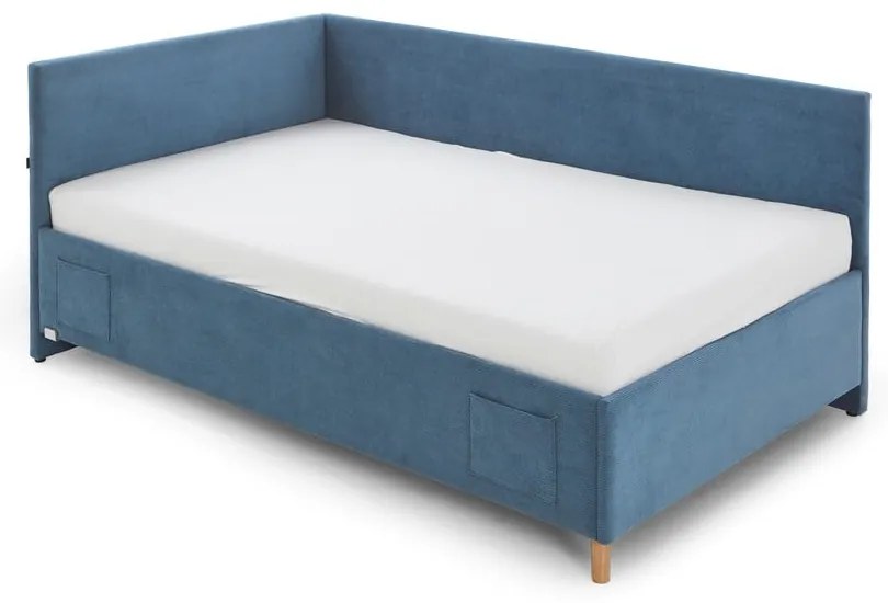 Modrá rohová detská posteľ s úložným priestorom 120x200 cm Cool – Meise Möbel