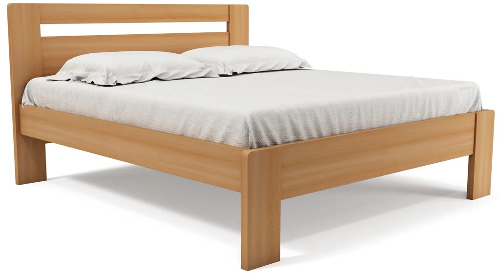 TEXPOL Manželská masívna posteľ REBEKA Veľkosť: 200 x 160 cm, Materiál: BUK prírodný