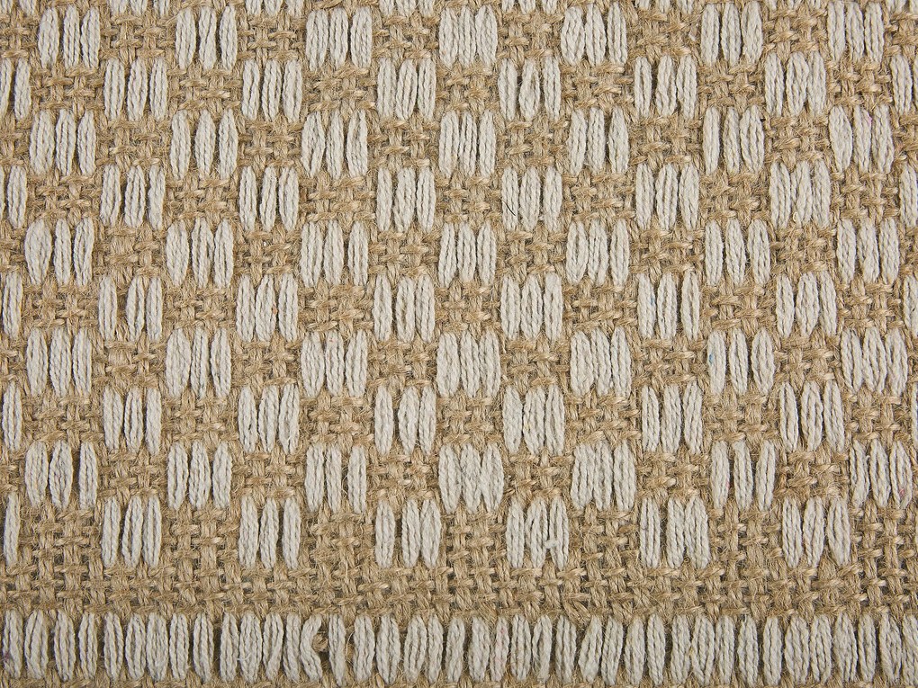 Jutový koberec 50 x 80 cm béžový ADABAG Beliani