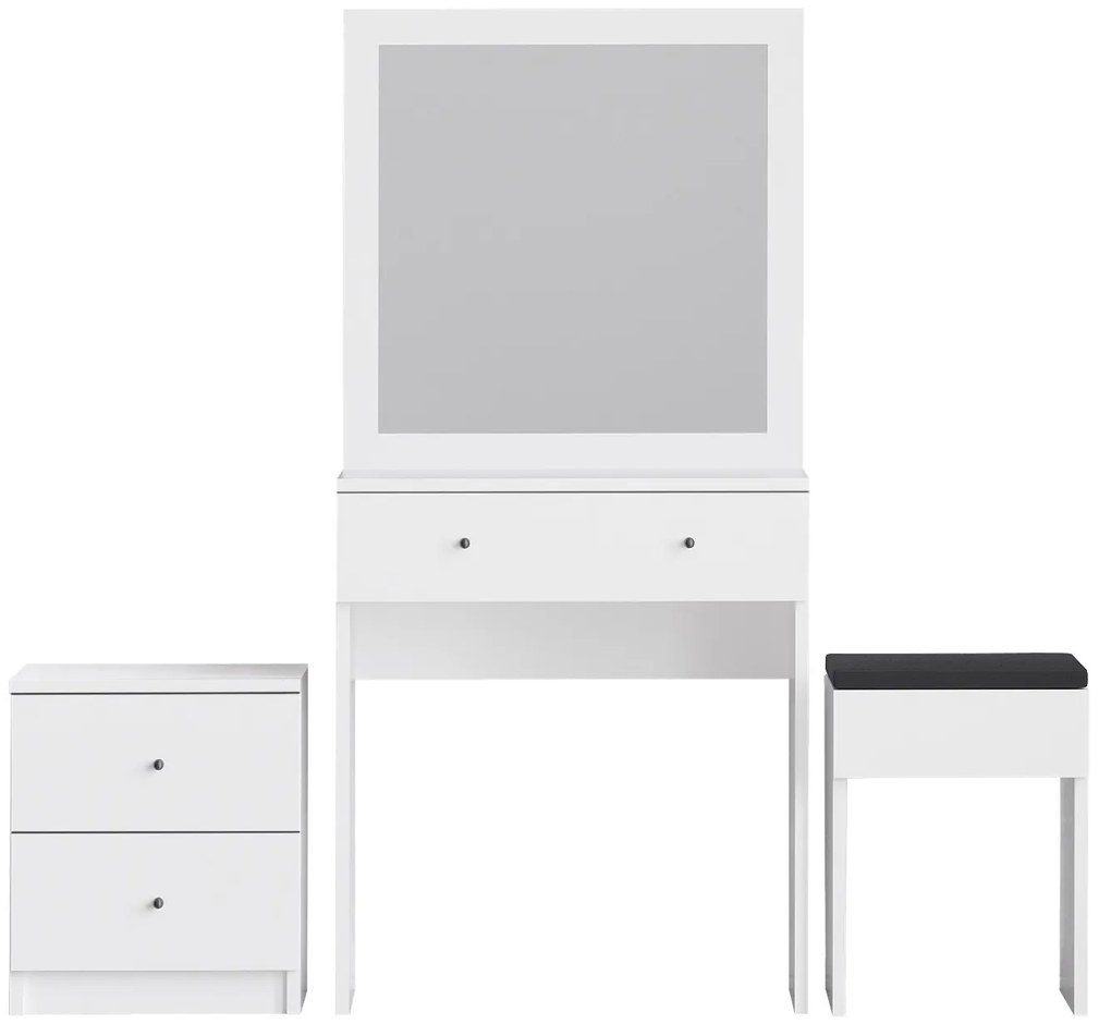 Toaletný stolík Nikki (Biela). Akcia -21%. Vlastná spoľahlivá doprava až k Vám domov. 1071718