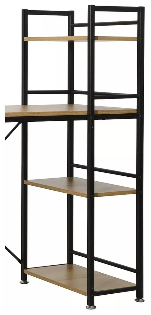 Písací stôl STANLEY dub prírodný/čierny mat