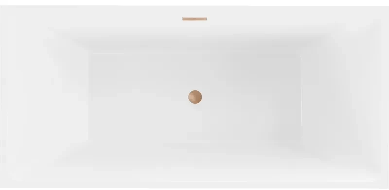 Mexen Nita, voľne stojaca vaňa 170 x 80 cm, biela, medený prepad, 52091708000-65